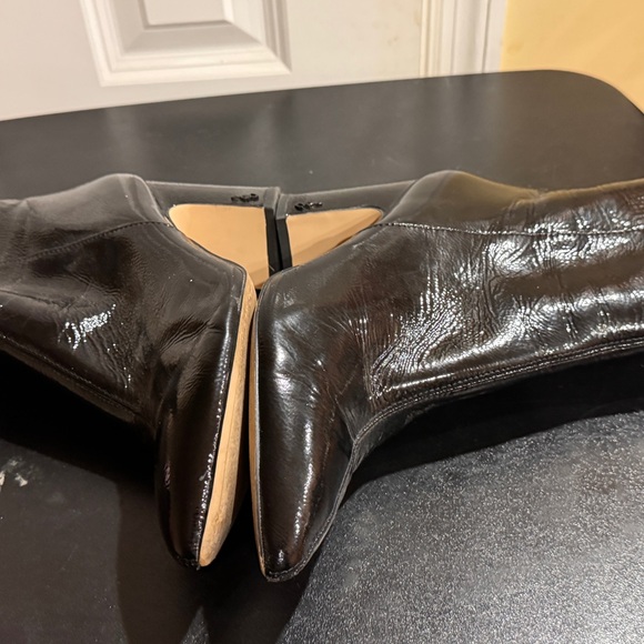 Sam Edelman Black Heeled patent leather ankle Boots size 10 - Picture 7 of 9